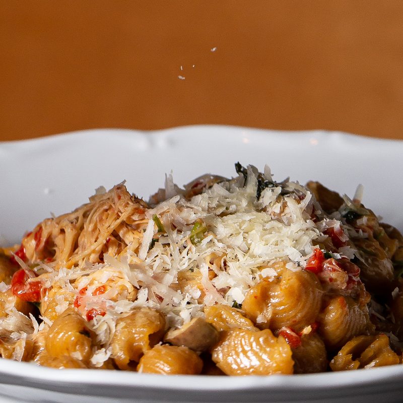 Carrot Bolognese in a bowl