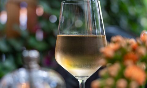 White wine close-up