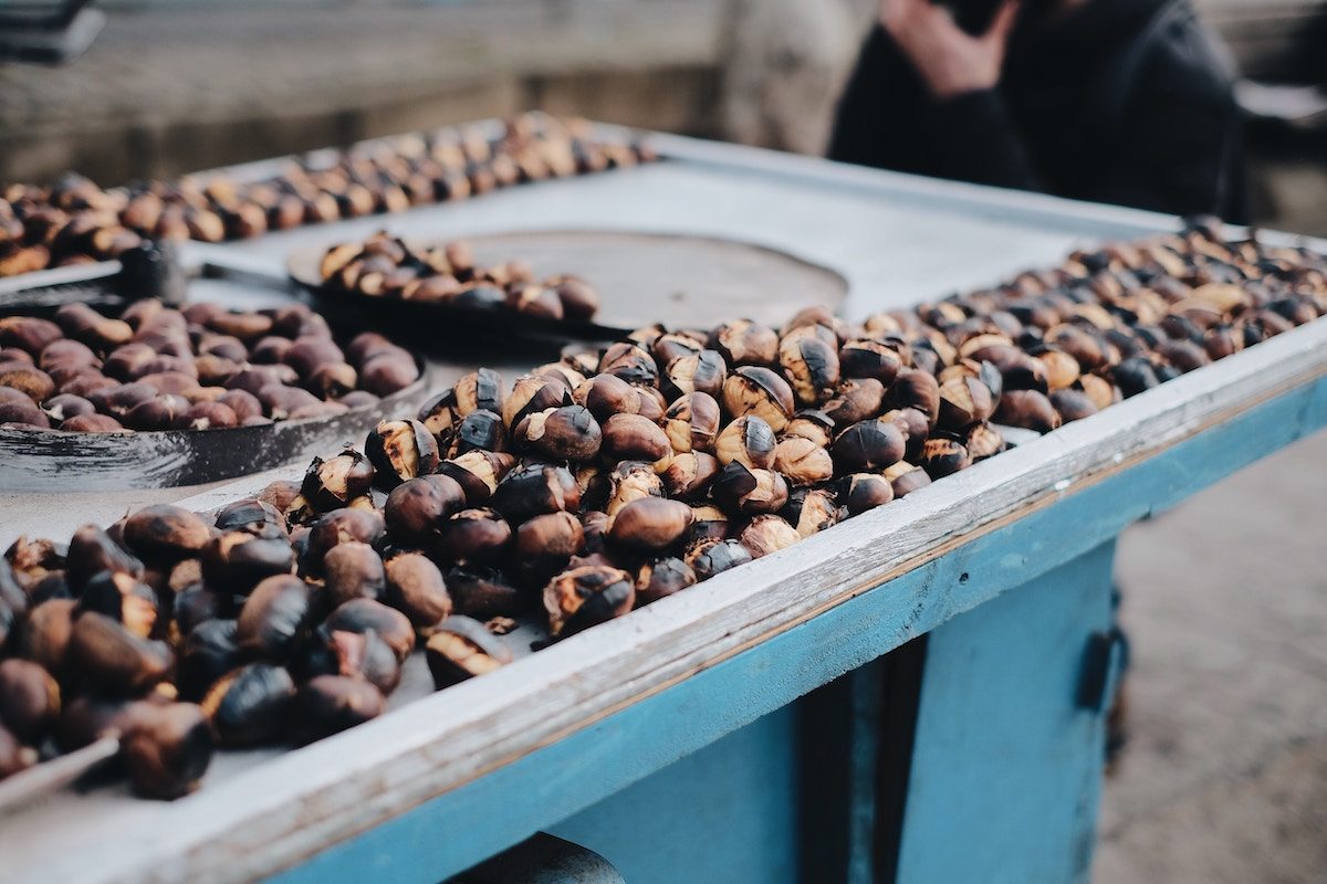 chestnuts at a market