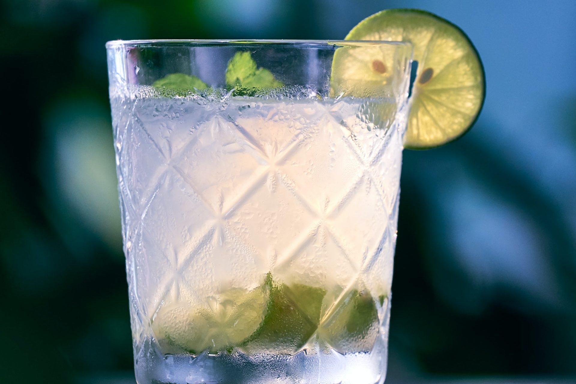 Tequila drink with lime