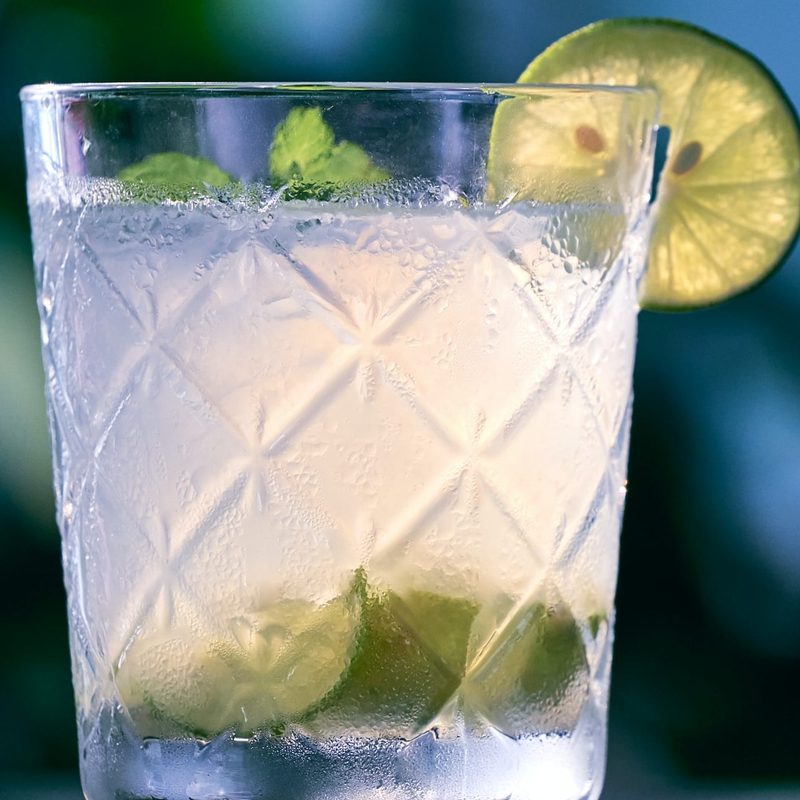 Tequila drink with lime
