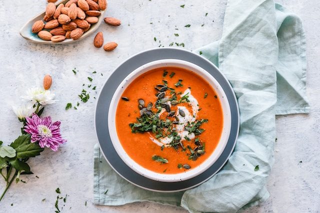 Bowl of creamy soup