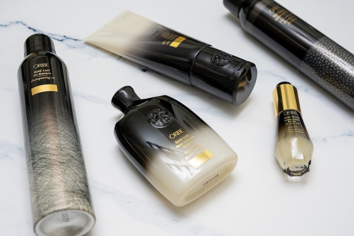 black and gold hair care products
