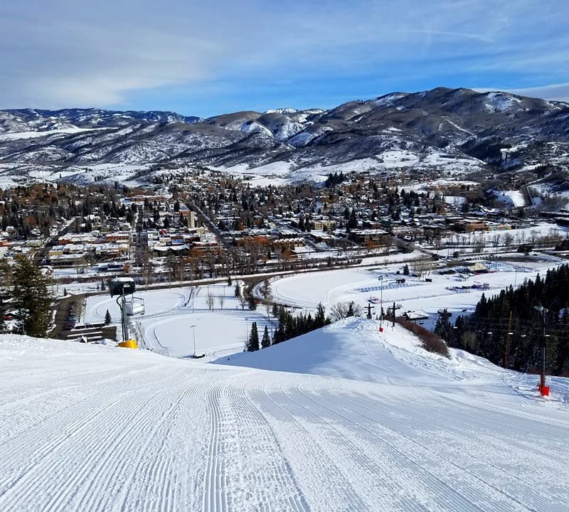 View of Howelsen Hill from uphill
