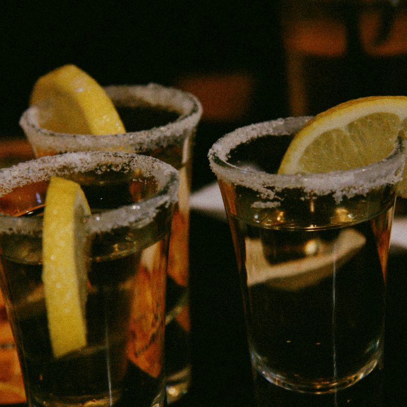 Tequila with lemons