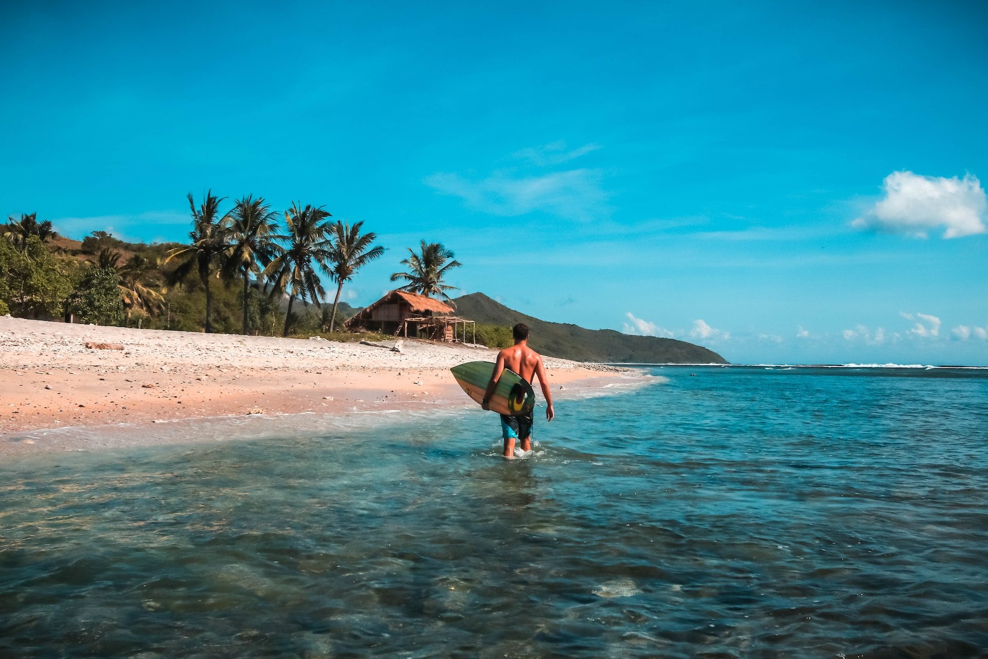man standing on beach