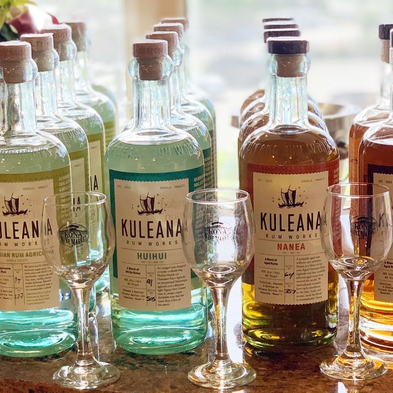 Kuleana rum bottles.