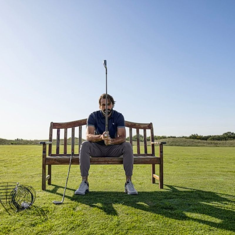 Man holding a golf club