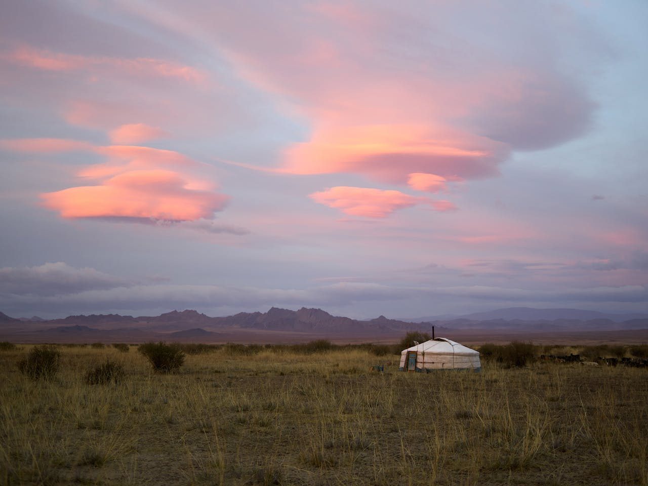 A scenic Mongolian countryside