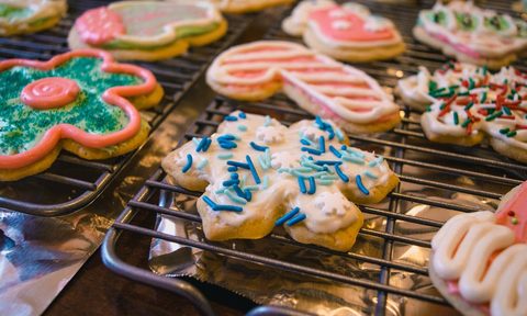baked sugar cookies for the holidays