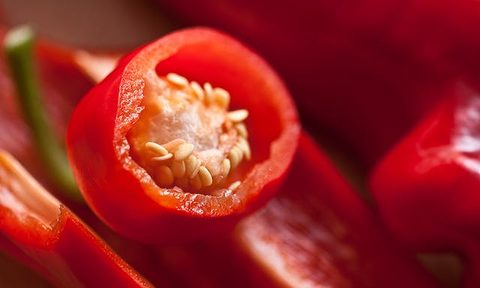 Cut open cayenne pepper