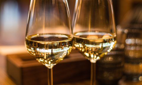 Two glasses of white wine