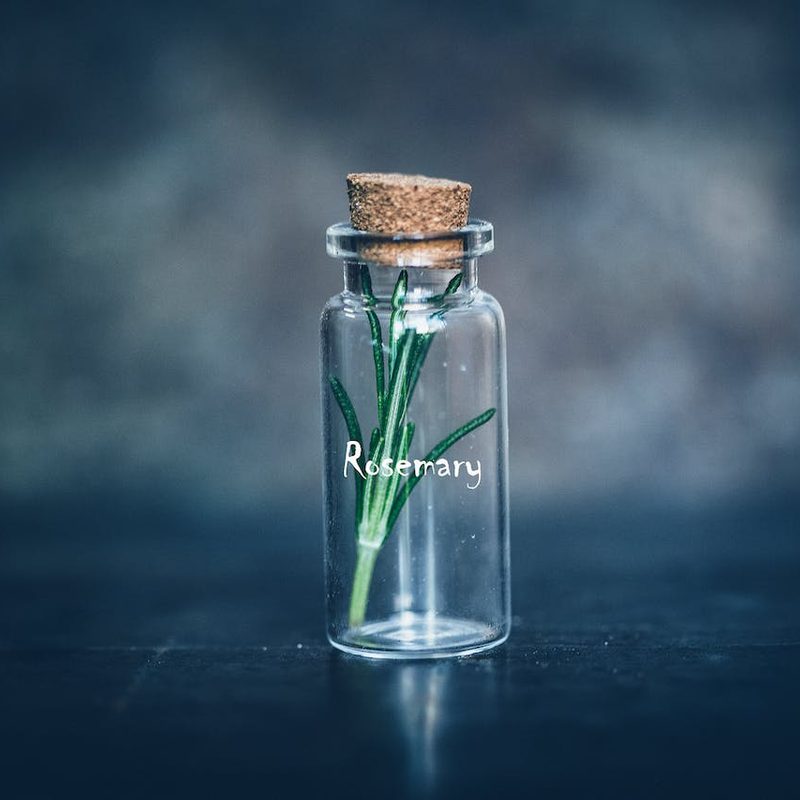 Rosemary in a small jar