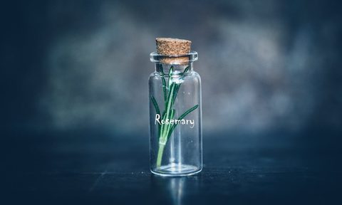 Rosemary in a small jar