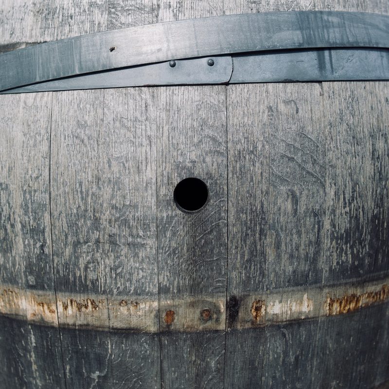 Bunghole in a liquor barrel