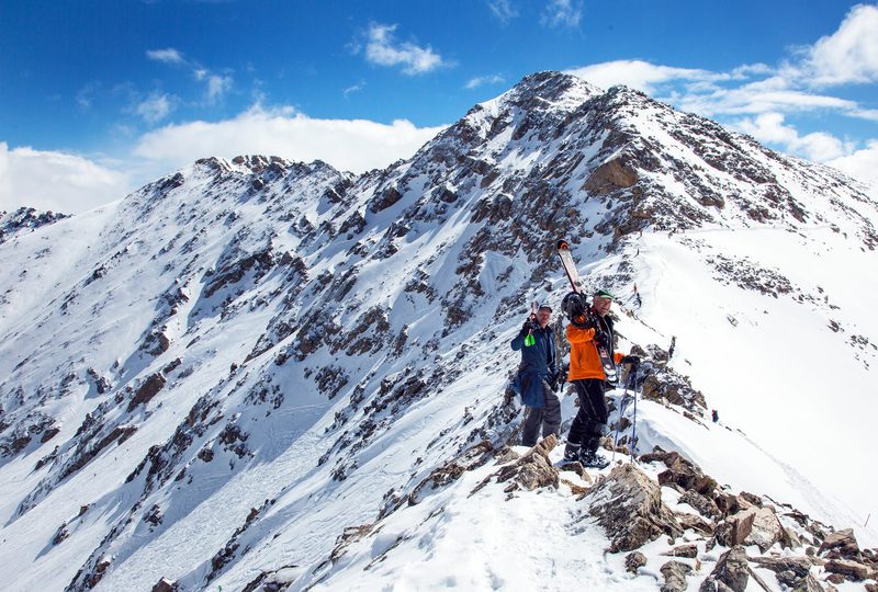 Hiking A-Basin's east wall