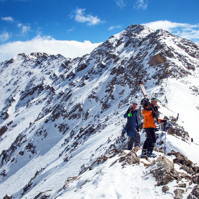 Hiking A-Basin's east wall