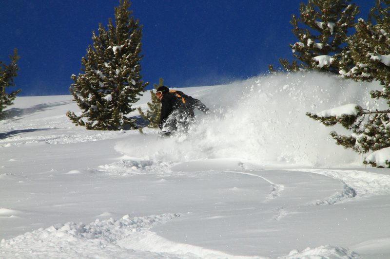 Skier skiing downhill at Vail