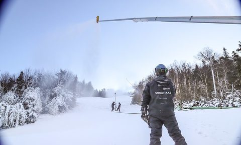 Snowmakers blowing snow at Wildcat Mountain