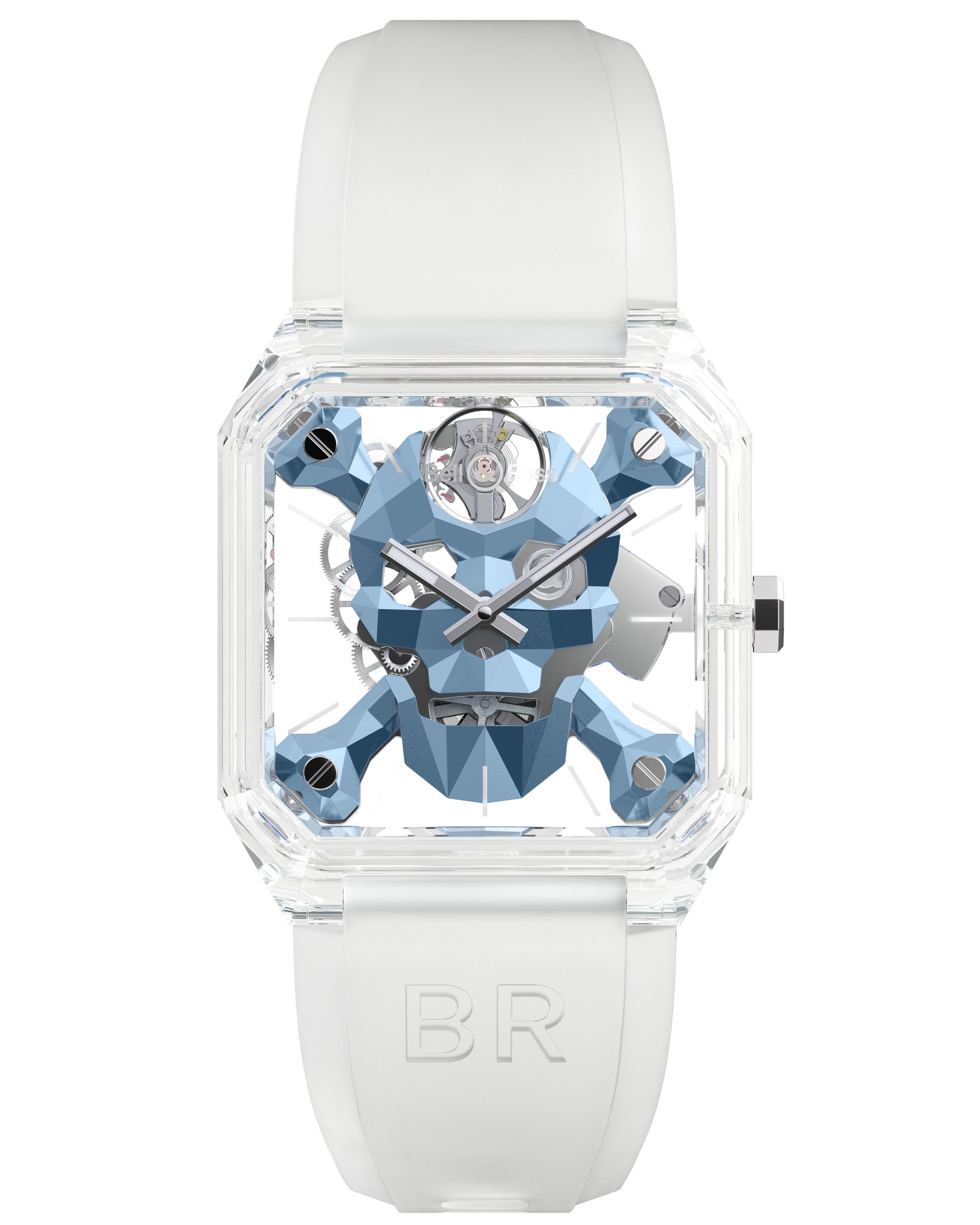  Bell & Ross BR 01 Cyber Skull Sapphire Ice Blue 