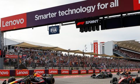 F1 starting grid for the United States Grand Prix in Austin, Texas.