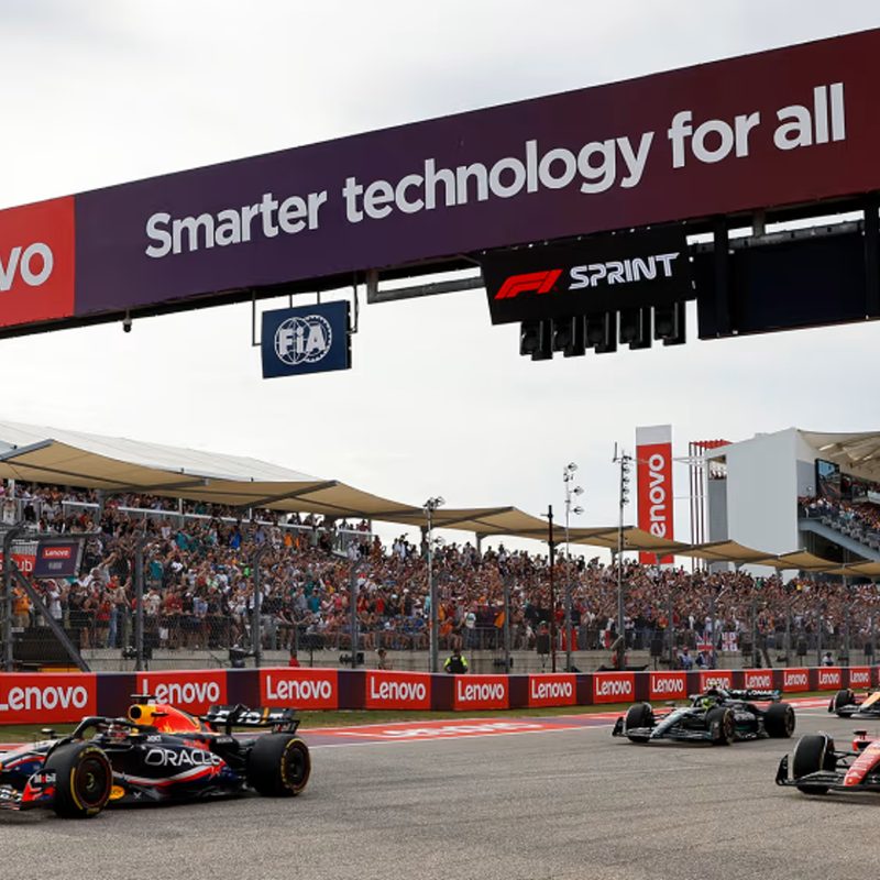 F1 starting grid for the United States Grand Prix in Austin, Texas.