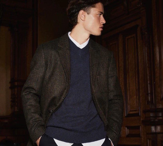 Frank and Oak Yak Wool V-Neck