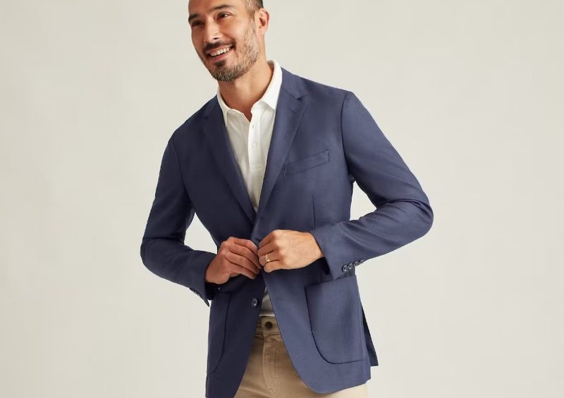 Man wearing Bonobos Jetsetter Italian Wool Blazer