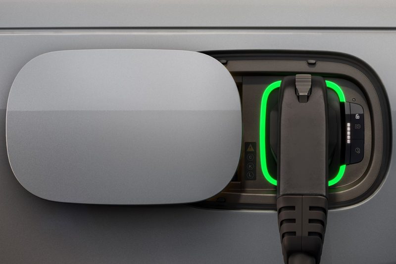 Range Rover Electric charging port.