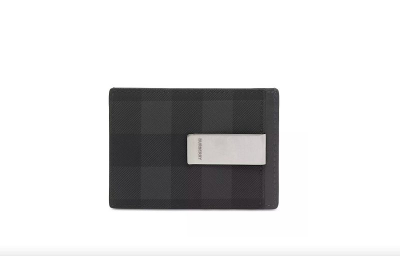 Burberry Chase Check Clip Card Case