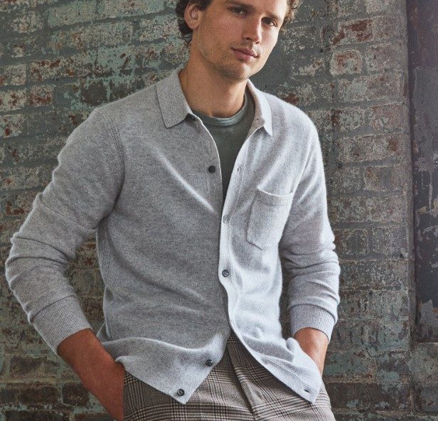 Todd Snyder Cashmere Wool Long-Sleeve Sweater Polo
