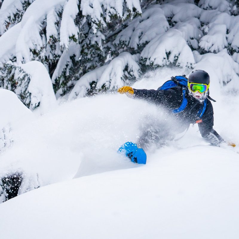 Backcountry powder snowboarding Ben Kitching
