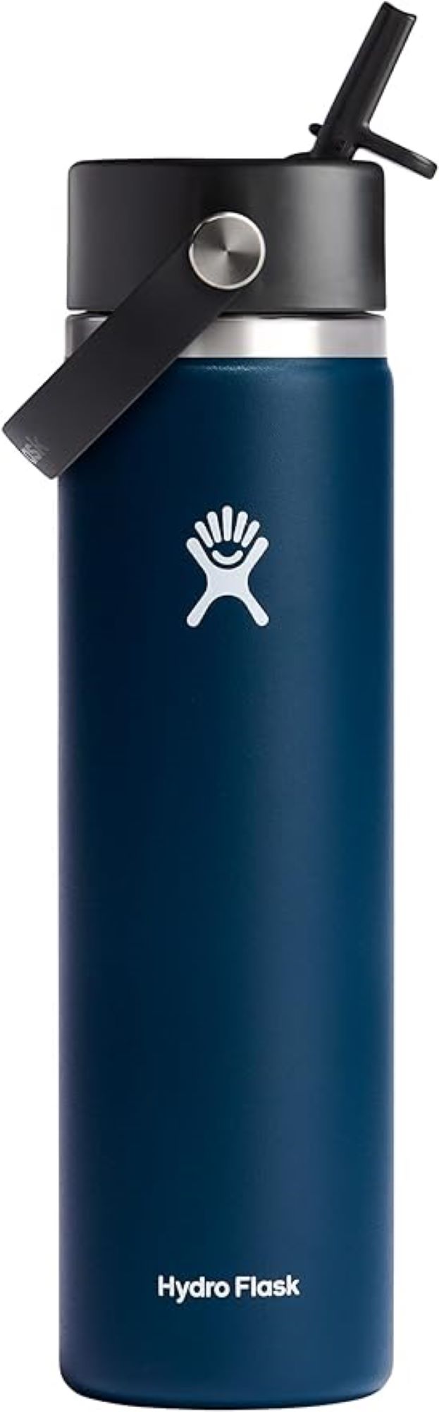 Hydro Flask wide mouth gym bottle blue with white background
