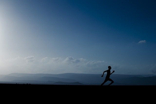 Man running outside