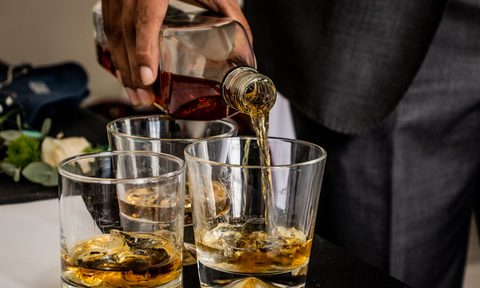 Pouring whiskey
