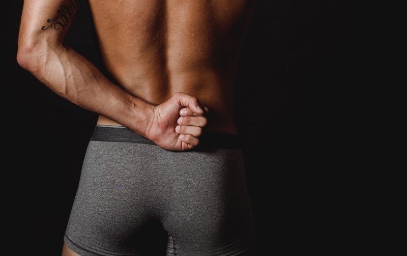 man wearing boxer briefs