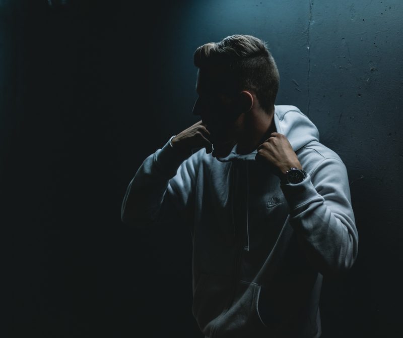 man wearing a hoodie