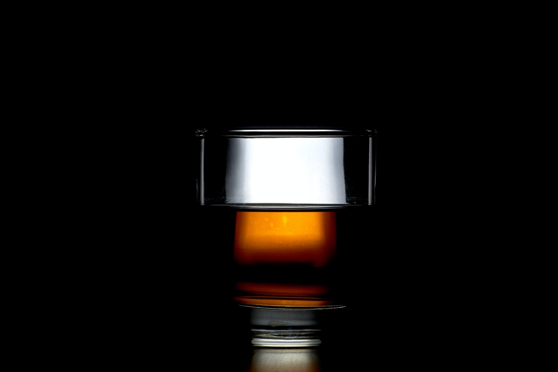 Whiskey with a black background