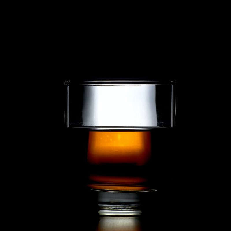Whiskey with a black background