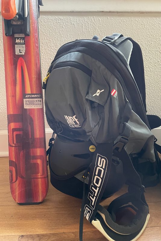 Modular ski backpack.