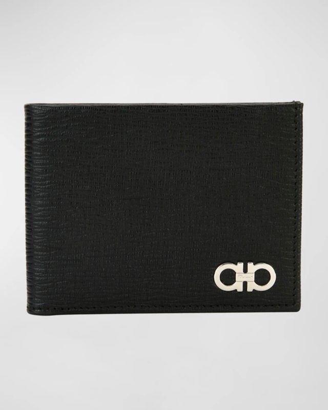 Ferragamo Men's Revival Gancini Bi-Fold Leather Wallet