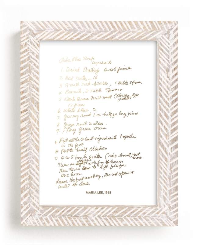 Minted recipe card art