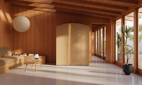 Arc Sauna in a nordic home.