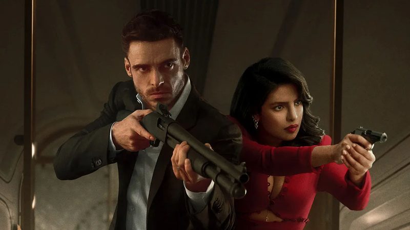 Richard Madden and Priyanka Chopra Jonas in Citadel.
