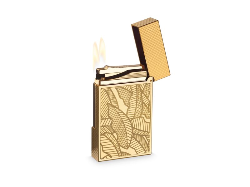 Davidoff Prestige The Leaves LE luxury lighter with flame