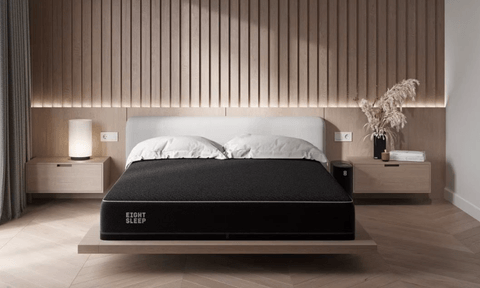 An Eight Sleep connected to a bed.