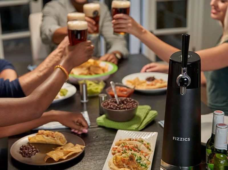 FIZZICS DraftPour countertop kegerator option cheers