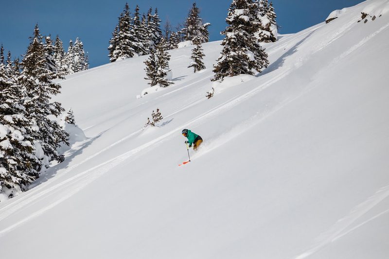 Powder skiing at Lake Louise