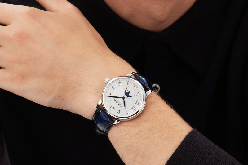 The Montblanc Star Legacy Moonphase on a man's wrist.