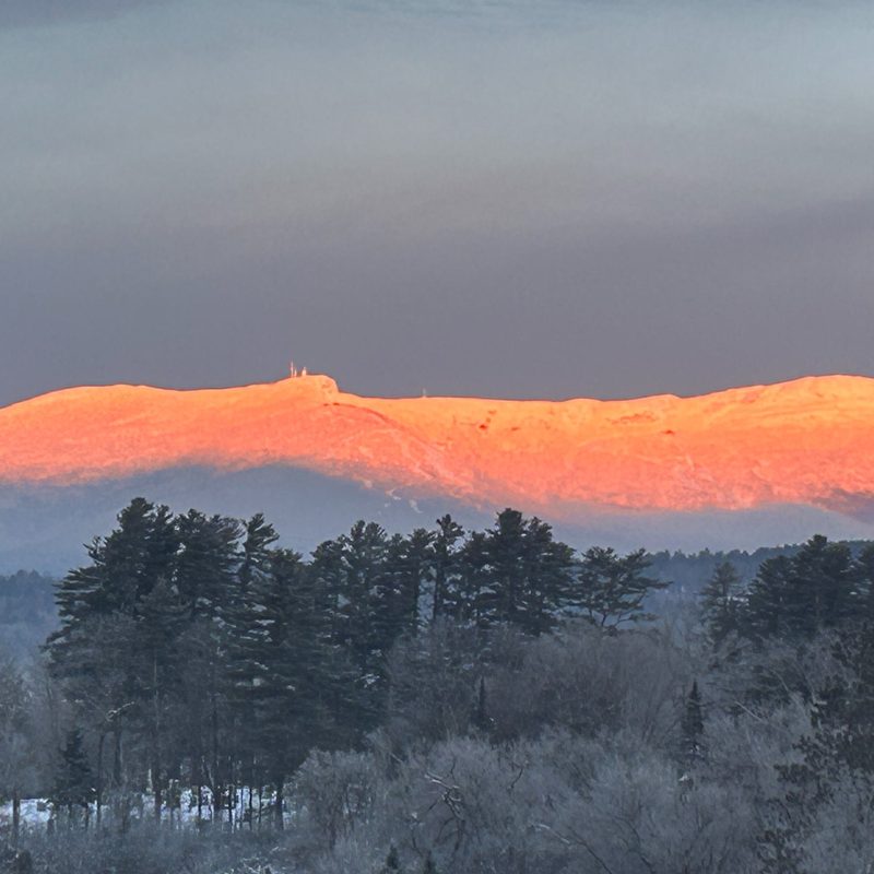 Mt. Mansfield Vermont alpenglow